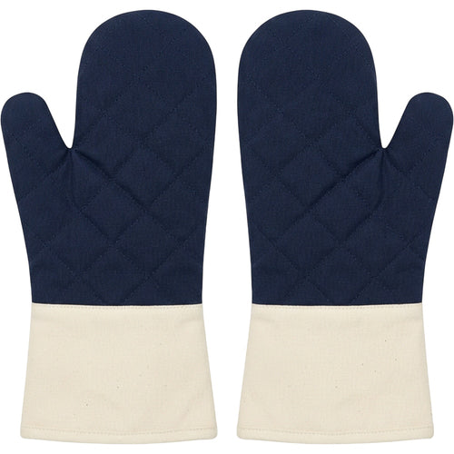 Baskliving Cuffhaven Oven Gloves 15 in Navy Canvas Pair - Product view