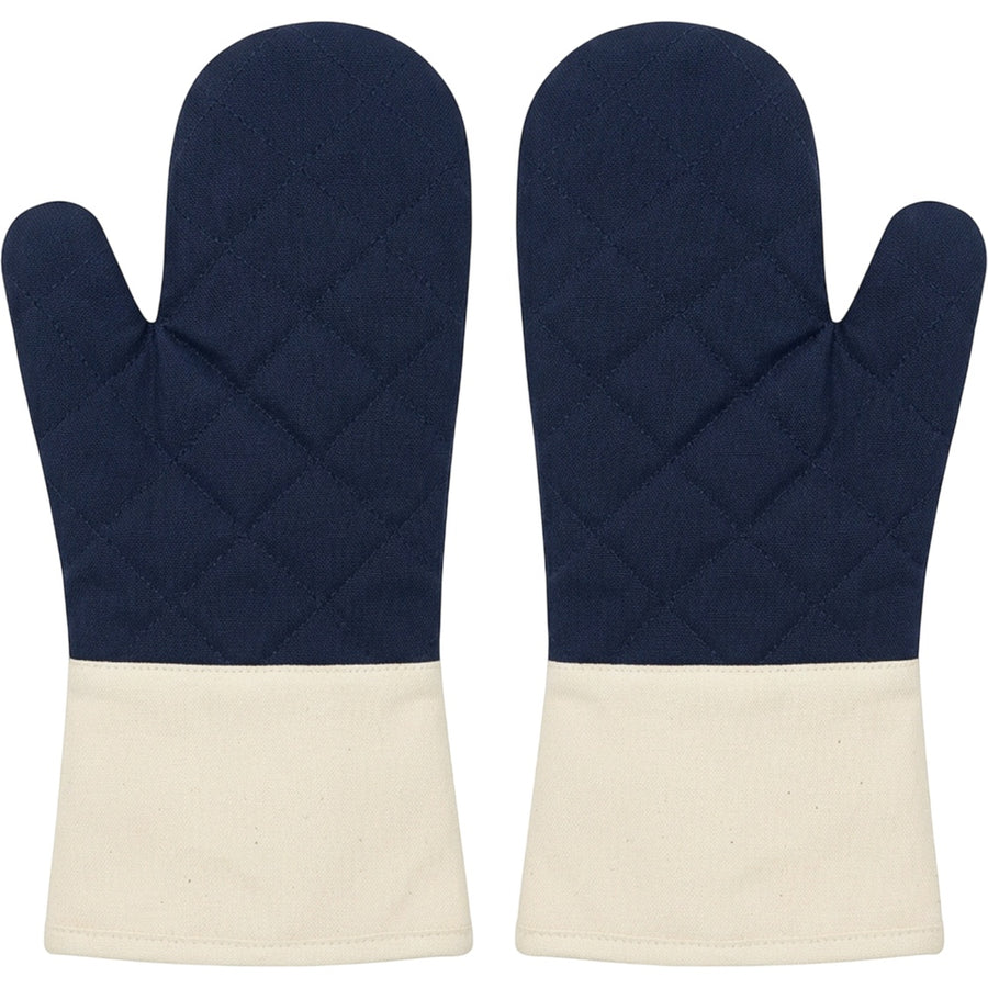 Baskliving Cuffhaven Oven Gloves 15 in Navy Canvas Pair