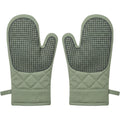 Baskliving Gridleaf Oven Mitts 12.5 in Sage Silicone Palm Pair - Product view