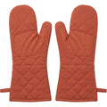 Baskliving Long Cuff Oven Gloves Cotton Terracotta Pair