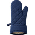 Baskliving Extra Long Oven Mitts Heat Resistant Cotton 15 in Navy