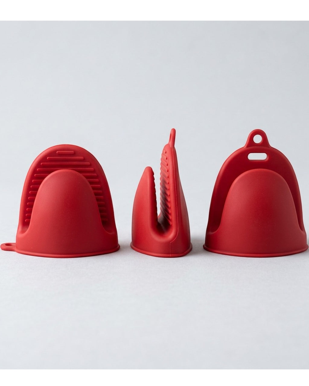 Baskliving Mini Oven Mitt Pinch Grip Silicone 2-Pack Red